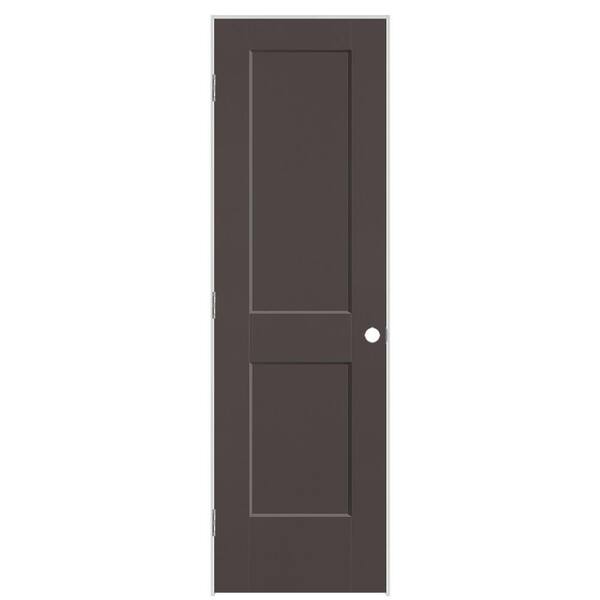 Masonite 24 in. x 80 in. 2-Panel Logan Right-Hand Solid Core Willow Wood Molded Composite Single Prehung Interior Door