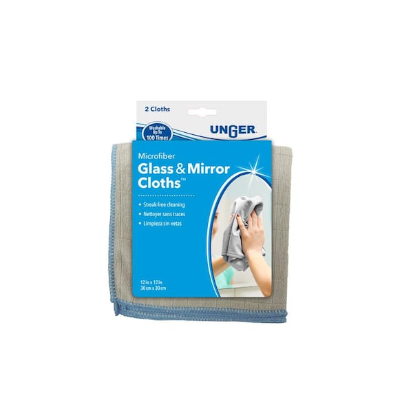 12 in. Microfiber Mirror and Glass Cleaning Cloths (6-Count)