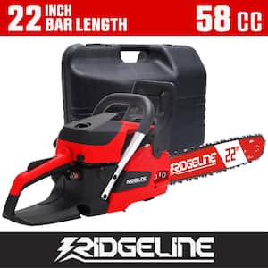 RIDGELINE 20 in. 52 cc Gas Powered 2-Stroke Portable Chainsaw with