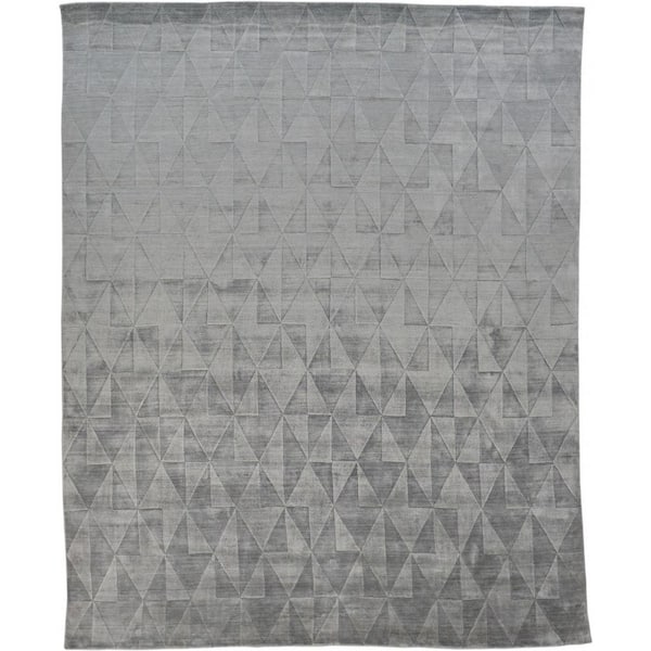 HomeRoots Gray 5 ft. x 8 ft. Geometric Area Rug