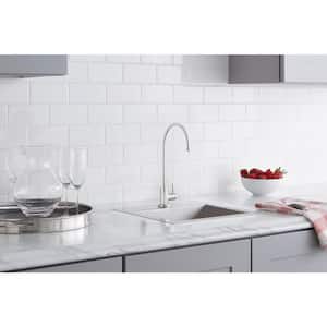 Modern Single-Handle Beverage Faucet in Polished Chrome