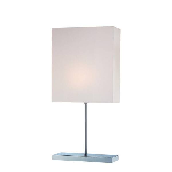 Illumine Designer 22 in. Chrome Table Lamp