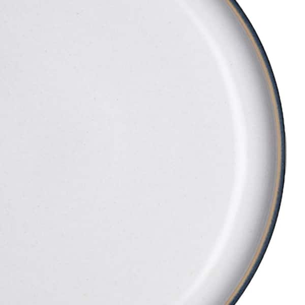 Denby Studio Grey/White Medium Coupe Plate (Set of 4) STG-004W/4