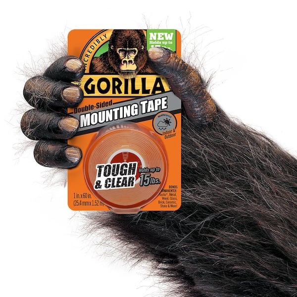 Gorilla 1 in. x 1.67 yds. Tough and Clear Mounting Anti-Slip