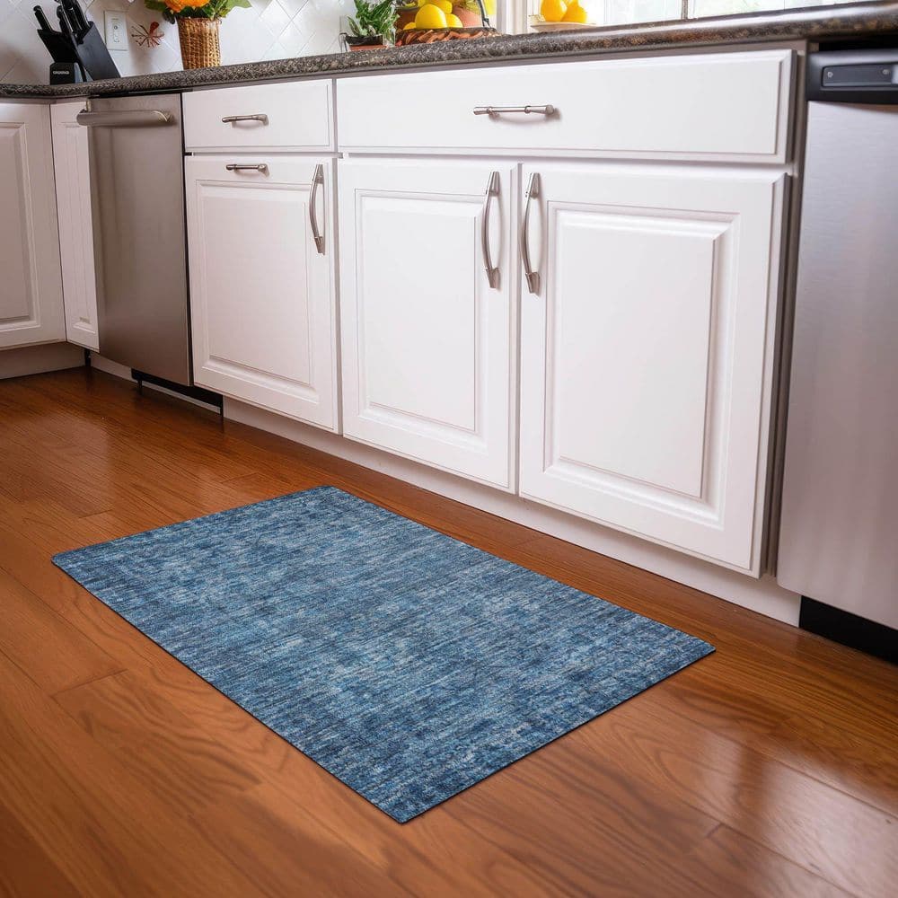 Chantille Machine Washable Indoor/Outdoor Abstract ACN1744 Blue 2 ft. x 3 ft. Accent Rug price history on PriceWatchPro