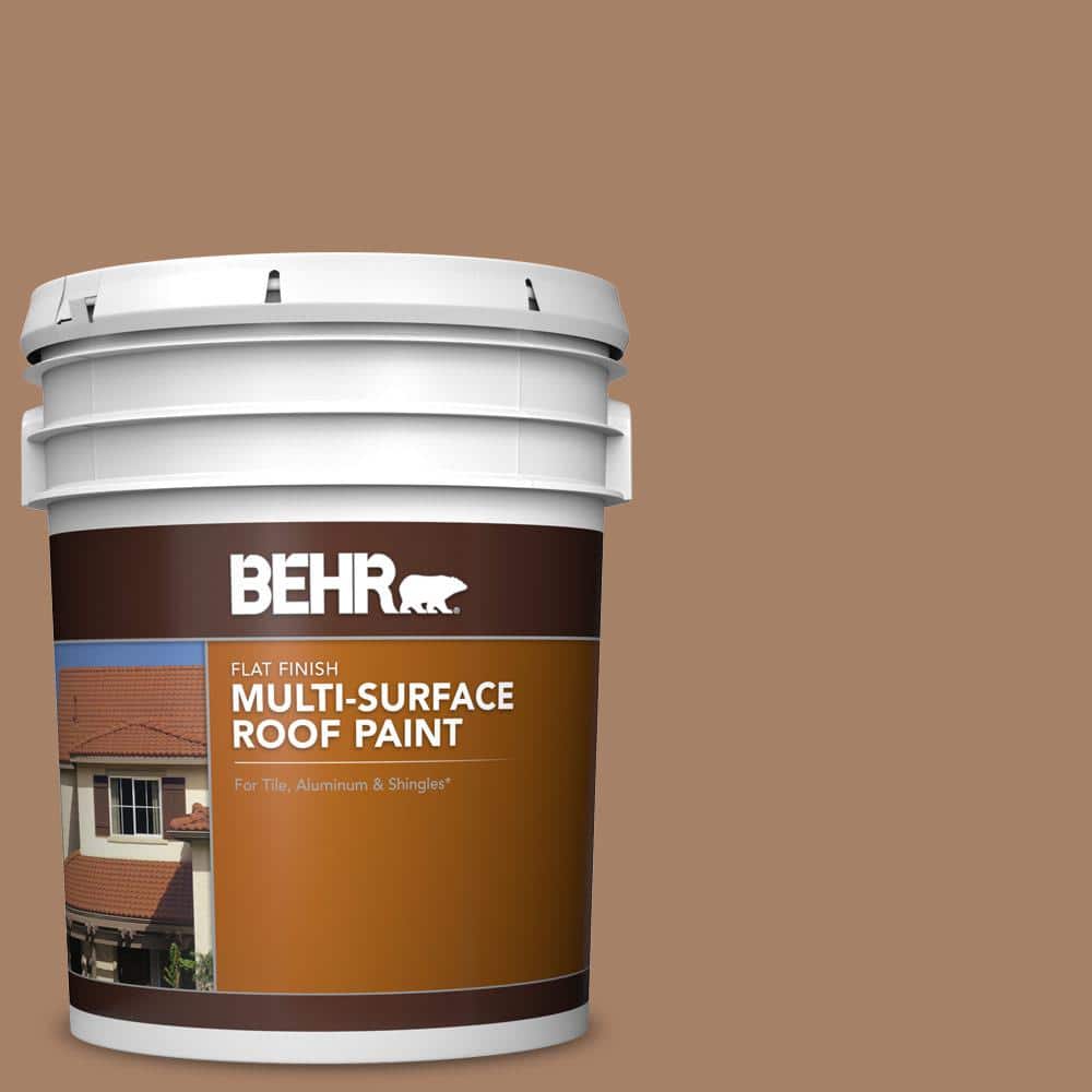 5 gal. #MQ2-42 Warm Cognac Flat Multi-Surface Exterior Roof Paint