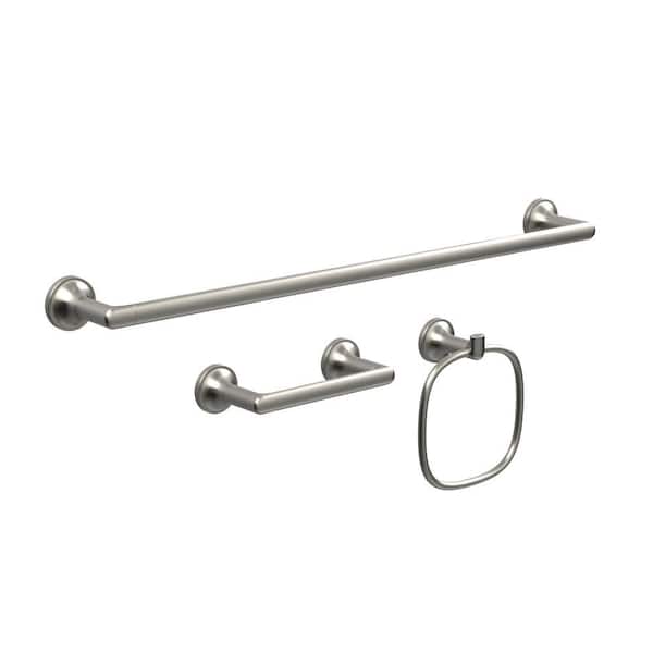 Glacier Bay Lynstone 18 in. Wall Mounted Towel Bar Brushed Nickel