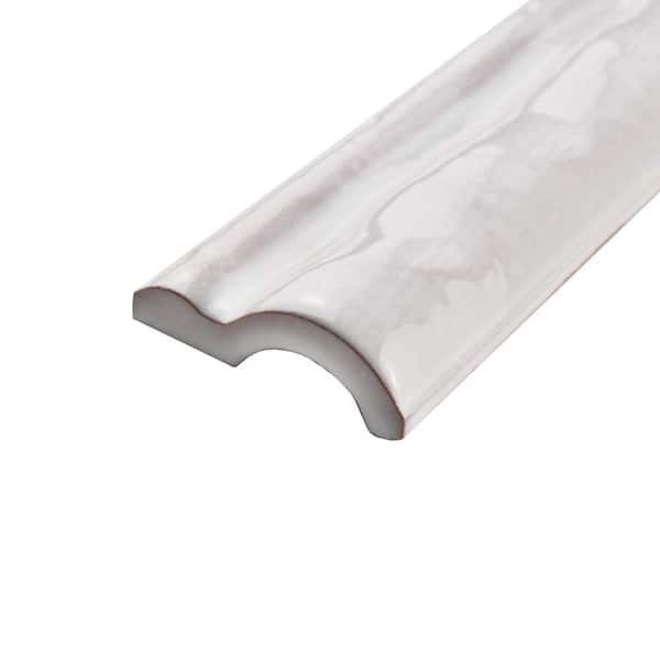 Antic Special Moldura Milk 2 in. x 6 in. Glossy Ceramic Wall Tile Trim