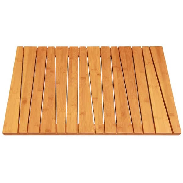 HUGE Natural Bamboo Floor Mat Bathroom Shower Pad Smooth Wooden Spa Decor Home 