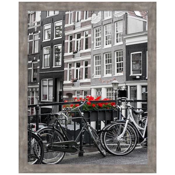 Amanti Art Marred Pewter Wood Picture Frame Opening Size 22 x 28 in.