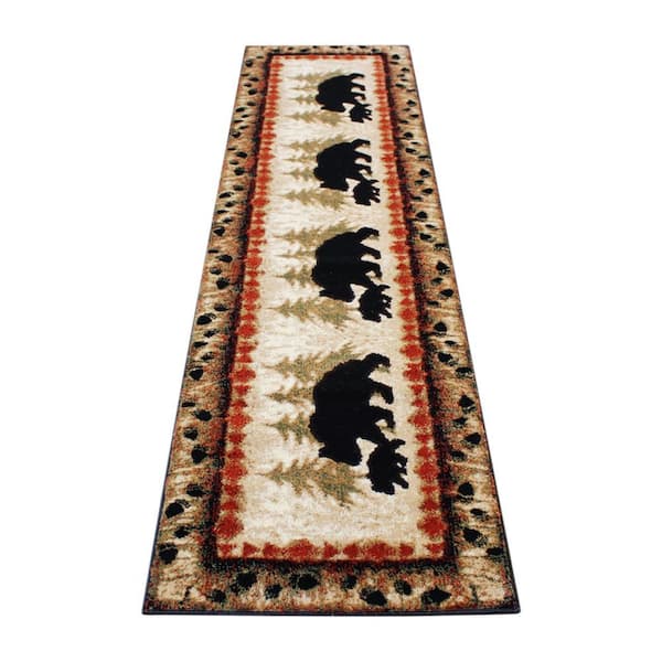 Brown 2 ft. x 7 ft. Polypropylene Area Rug