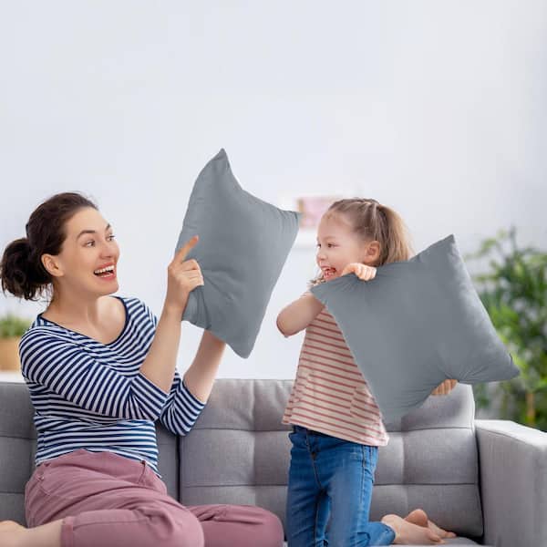 Afoxsos 16 x 16 Outdoor Couch Cushion Insert, Throw Pillows Gray