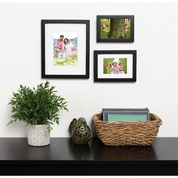 Lavish Home 8 in. x 10 in. Black Picture Frame (6-Pack) M021010 - The Home  Depot
