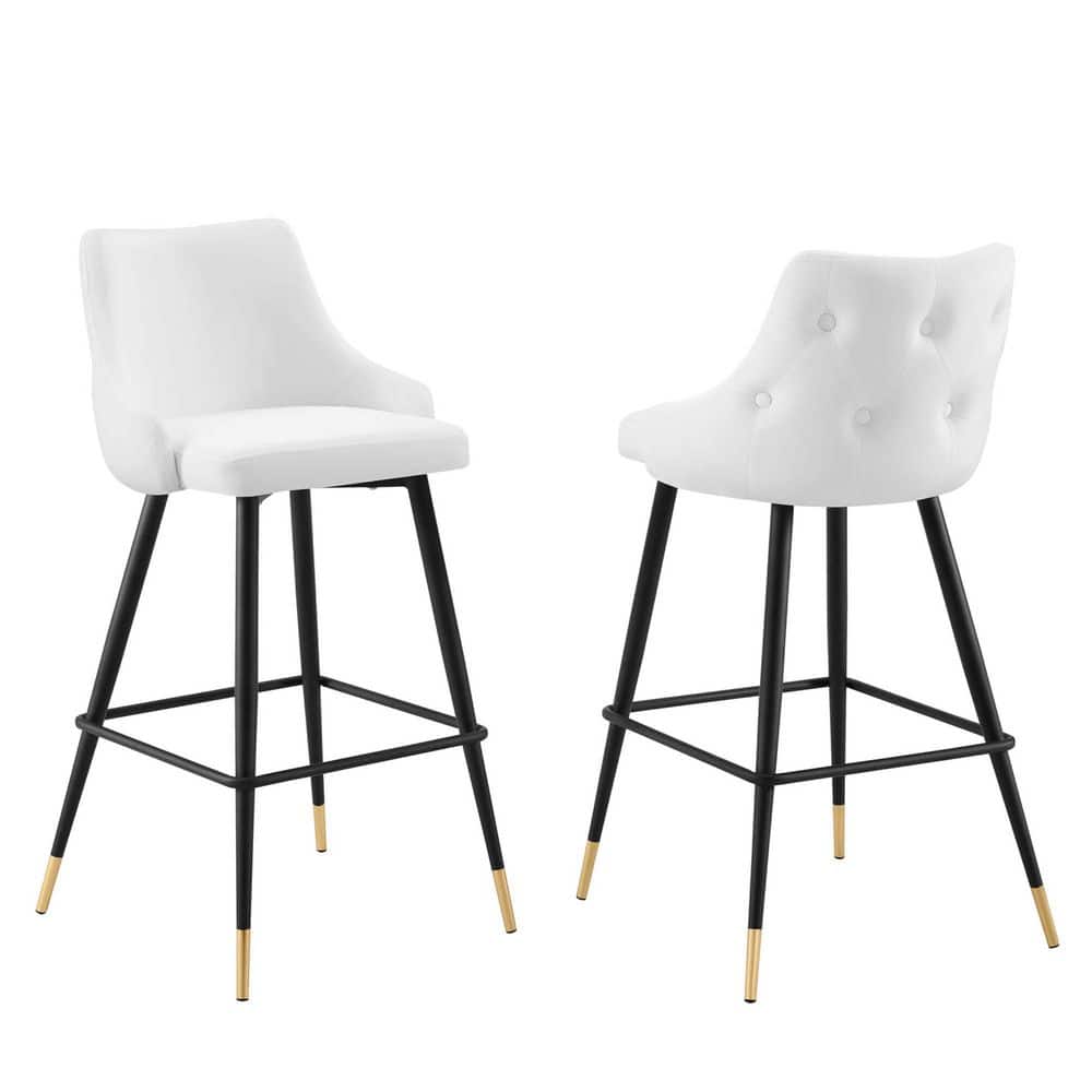 Adorn Performance Velvet Bar Stool Set of 2 in White price history on PriceWatchPro