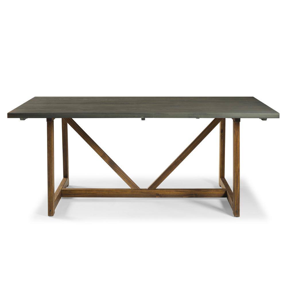 Farmhouse Haven 72" Reclaimed Pine Wood Rustic Dining Table