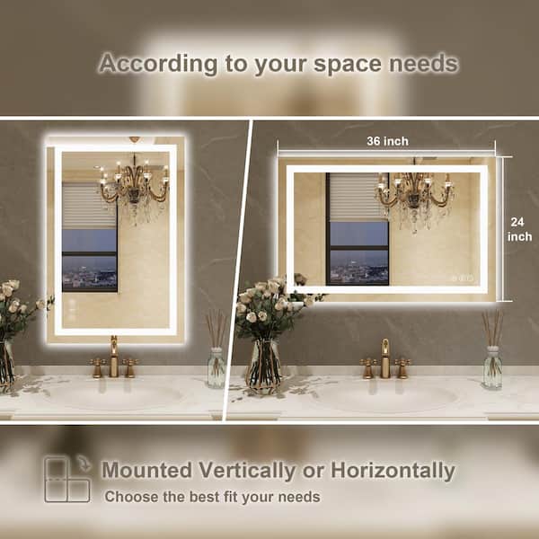 Elegant Bathroom Backlit Vanity Mirror With LED Lights — Rickle.