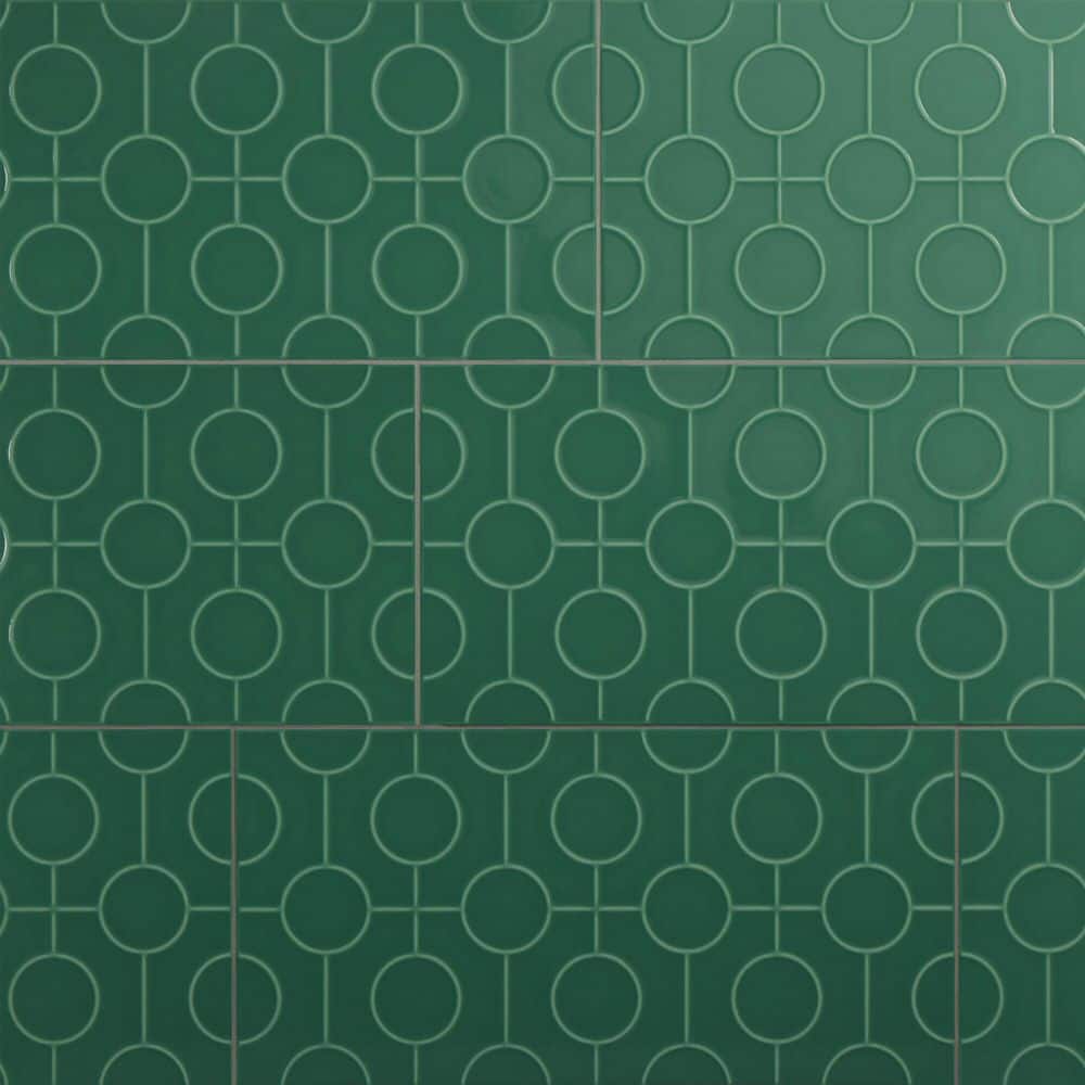 Luminique Juniper 12 in. x 24 in. Glossy Ceramic Circle Wall Tile (15.56 sq. ft./case) price history on PriceWatchPro