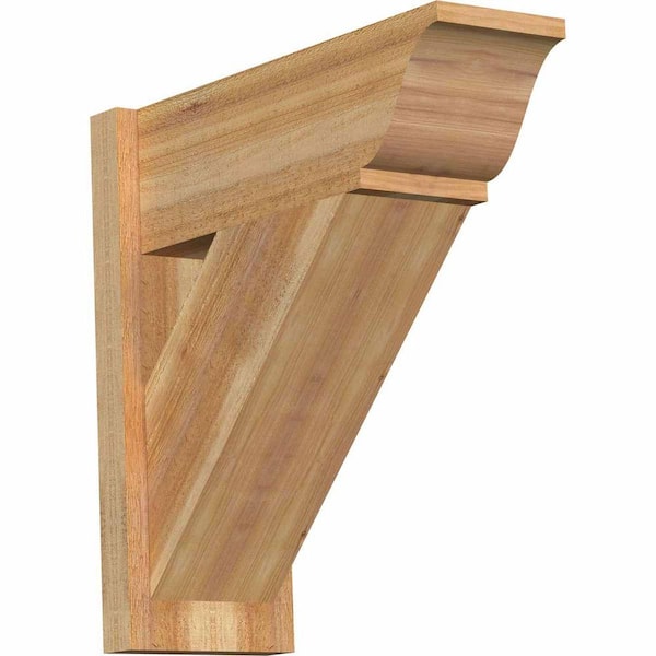 Ekena Millwork 8 in. x 22 in. x 22 in. Traditional Rough Sawn Western Red Cedar Outlooker