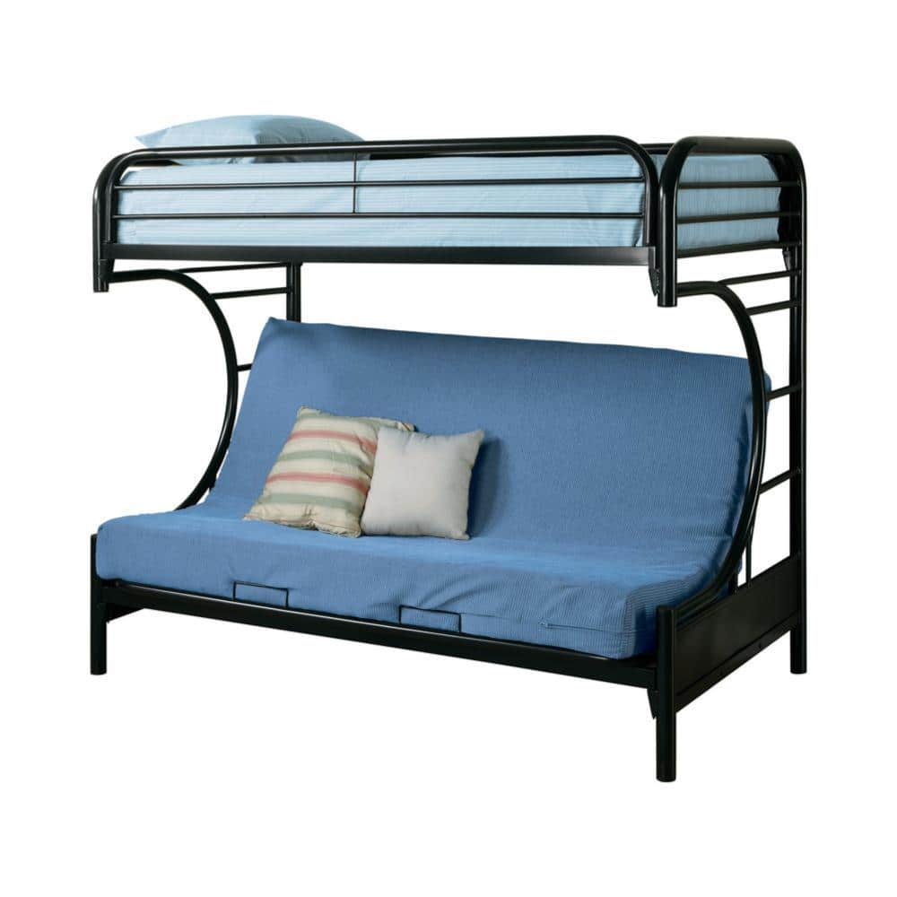 Benjara Black Twin Adjustable Bunk Bed With Metal Frame BM158044 - The ...