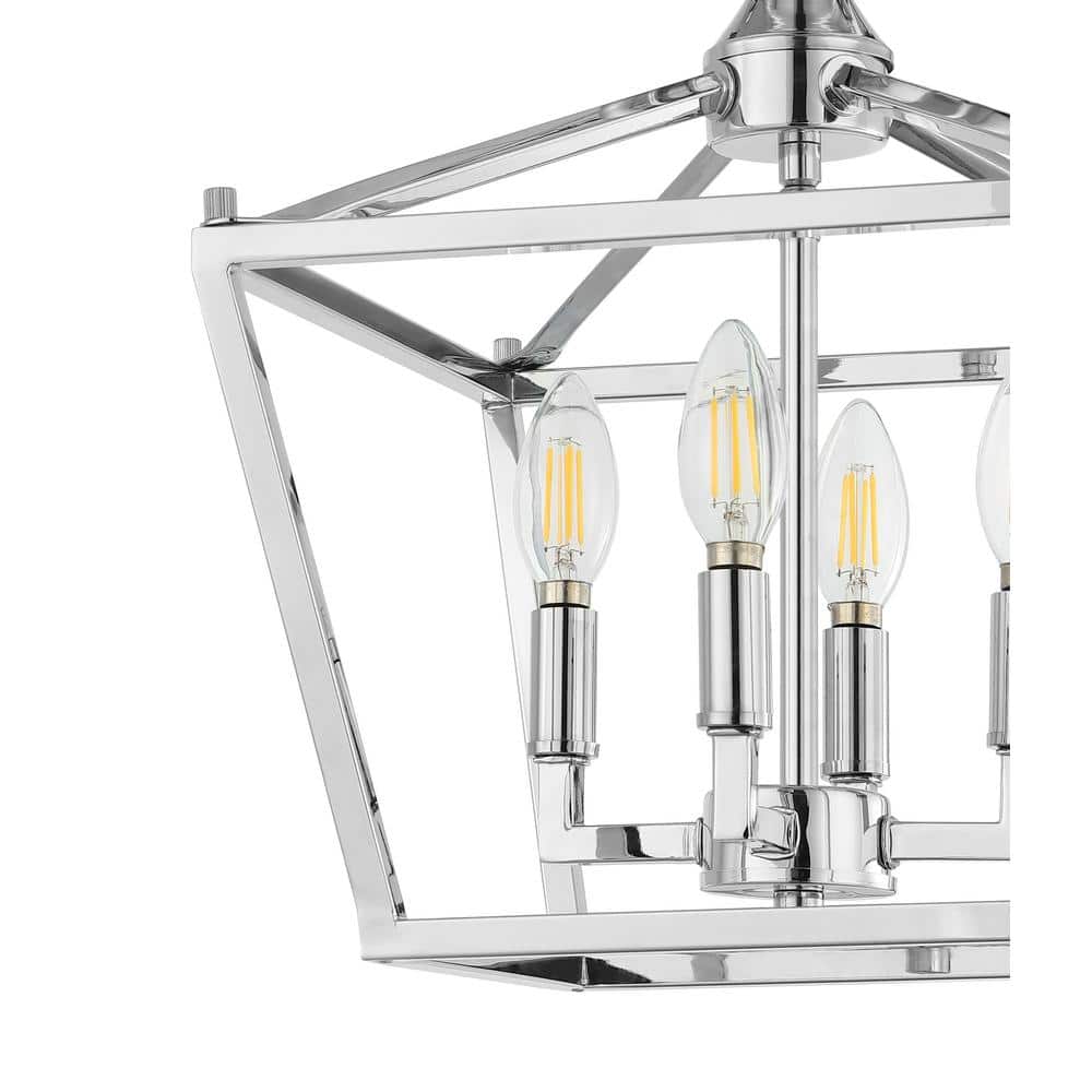 Elegant Chrome and Glass 12" Modern LED Flush Mount Ceiling Light