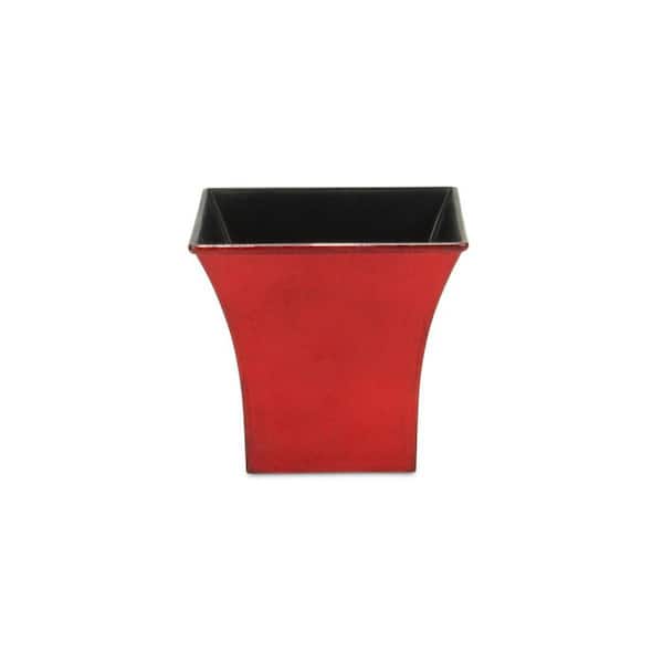 35 Gal. Red Indoor Plastic Square Planter with Weather Resistance (4.75 in. L x 4.75 in. W x 4.25 in. H) 1-Pack