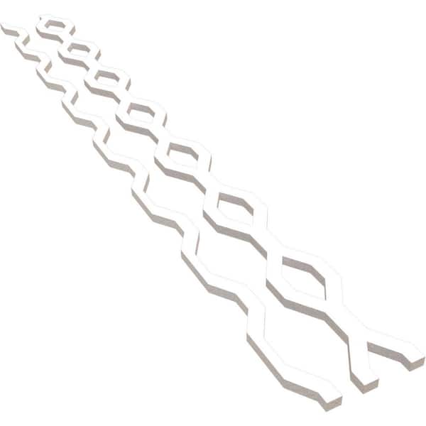 Ekena Millwork Wabash 47 in. H x 0.5 in. W Slatwall Panels in PVC 24-Pack