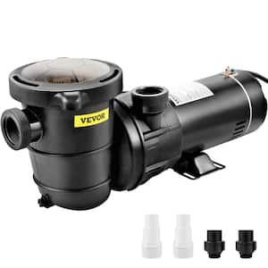 Pool Pump 5280GPH 2HP 115V Single Speed Swim Pool Filtre Pump 1500W Self Primming with Strainer Basket 4 Pipe Fittings
