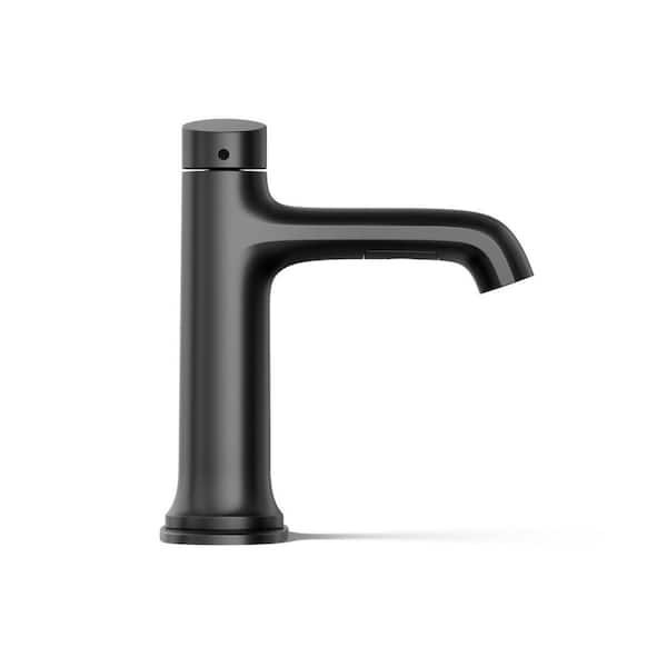 KOHLER Mistos Battery Powered Touchless Single Hole Bathroom Faucet in Matte Black