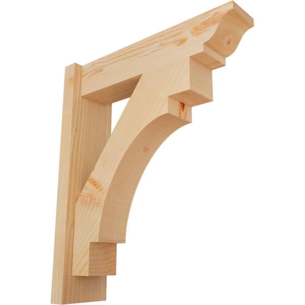 Ekena Millwork 6 in. x 24 in. x 20 in. Douglas Fir Merced Traditional Smooth Outlooker