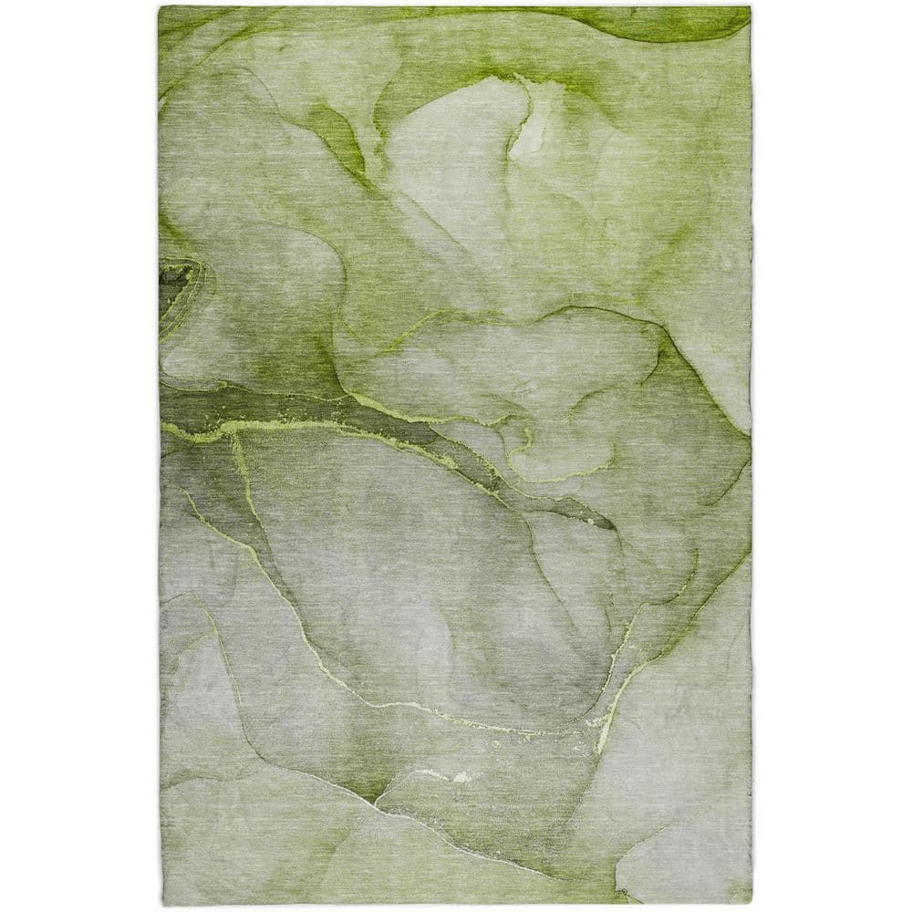 Dream Shag Premium Machine Washable Abstract ADS508 Olive 3 ft. x 5 ft. Area Rug price history on PriceWatchPro