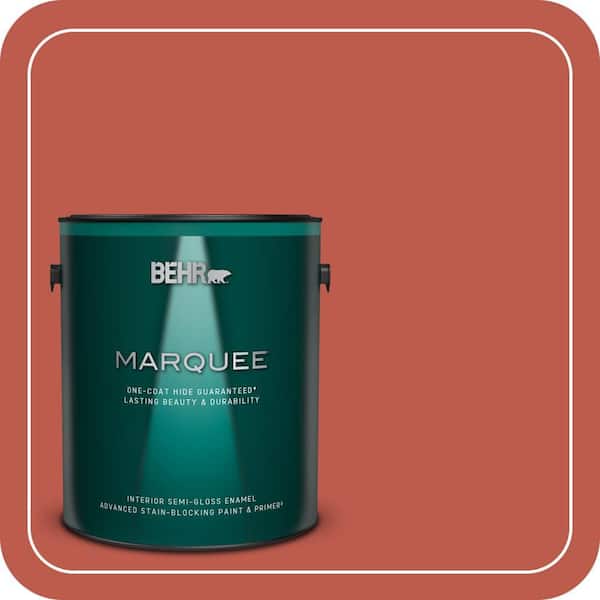 BEHR MARQUEE 1 gal. #M170-7 Tandoori Semi-Gloss Enamel Interior Paint & Primer