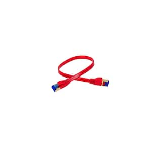 1 ft. CAT 7 Flat High-Speed Ethernet Cable - Red