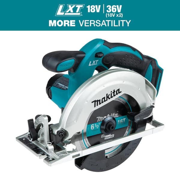 Makita 18V LXT Lithium-Ion Cordless 6-1/2 in. Lightweight Circular Saw and General Purpose Blade (Tool-Only)