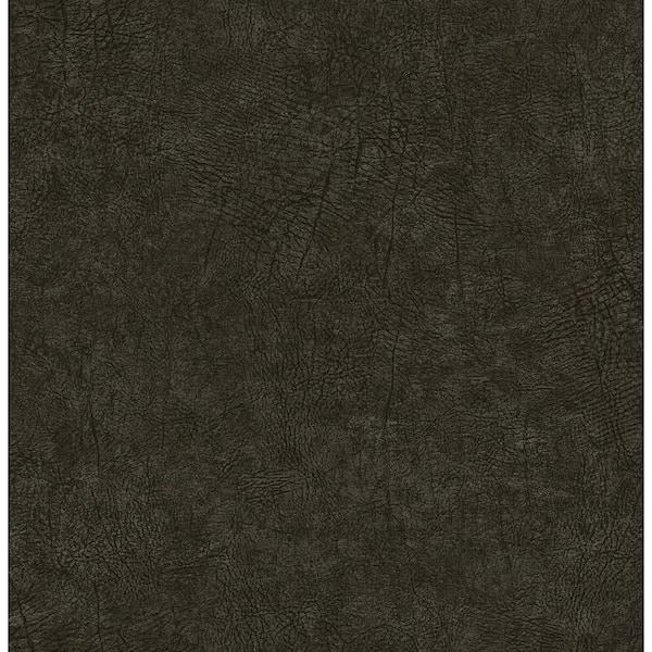 30.75 sq. ft. Smoked Clove Rio Vista Faux Leather Vinyl Peel and Stick Wallpaper Roll