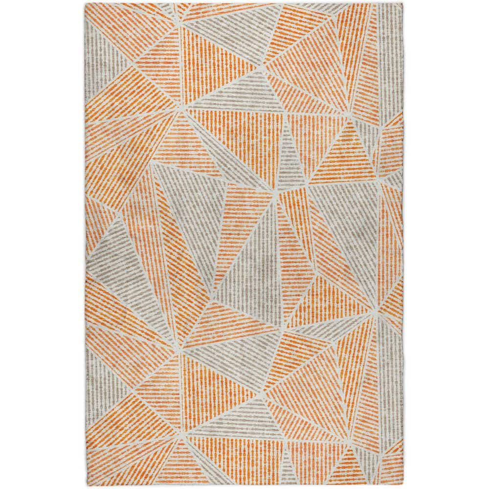 Dream Shag Premium Machine Washable Abstract ADS618 Orange 8 ft. x 10 ft. Area Rug price history on PriceWatchPro