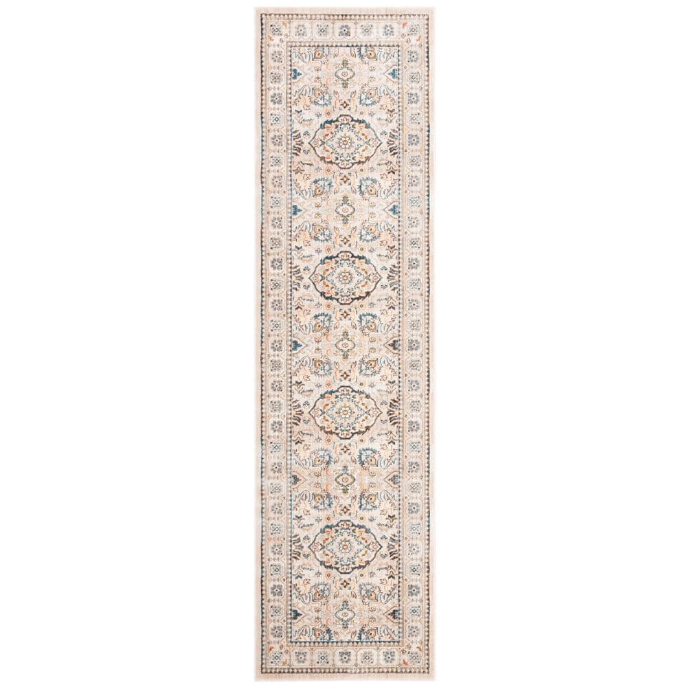 Vintage Persian 2 ft. x 6 ft. Ivory/Light Gray Ornate Floral Runner Rug price history on PriceWatchPro