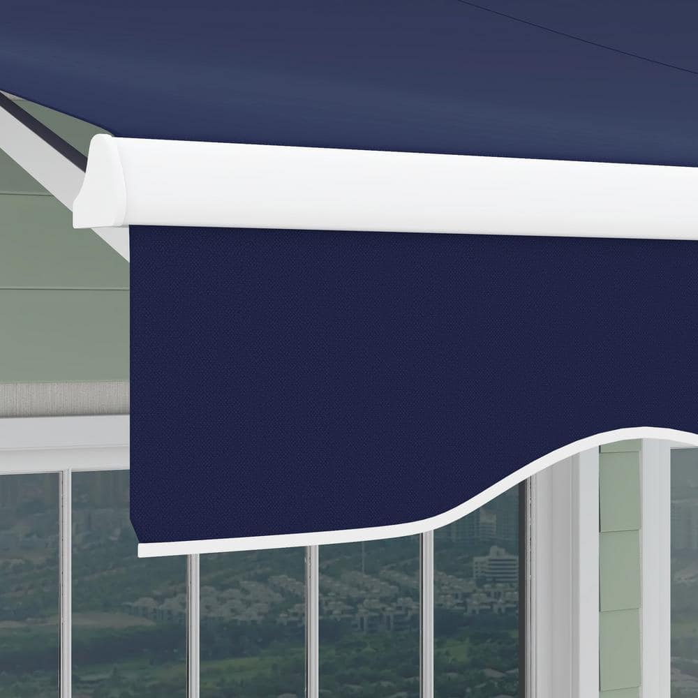 Outsunny 10' x 8' Dark Blue Motorized Retractable Awning