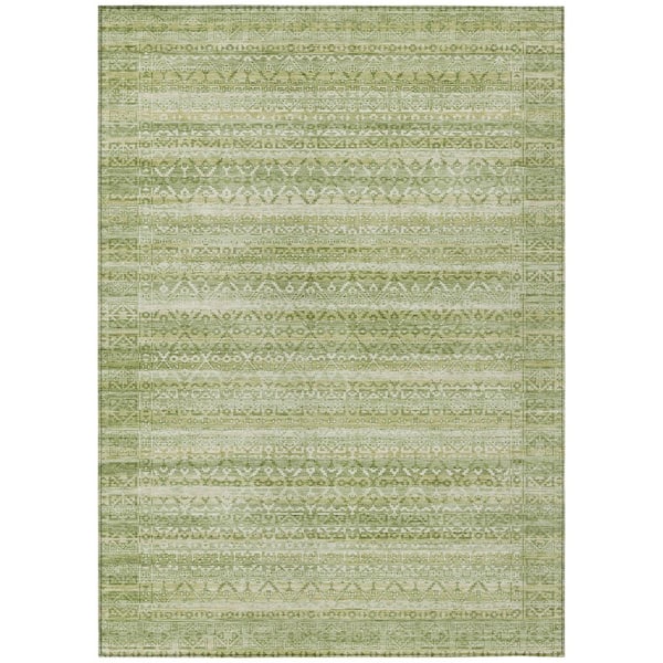 Addison Rugs Chantille Machine Washable Indoor/Outdoor Abstract ACN2101 Sage 2 ft. 6 in. x 3 ft. 10 in. Area Rug