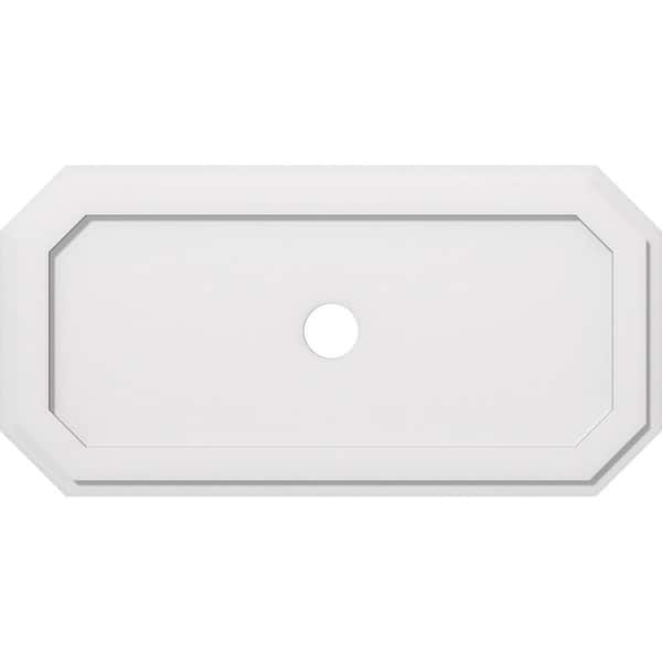 Ekena Millwork 36 in. W x 18 in. H x 3 in. ID x 1 in. P Emerald Architectural Grade PVC Contemporary Ceiling Medallion