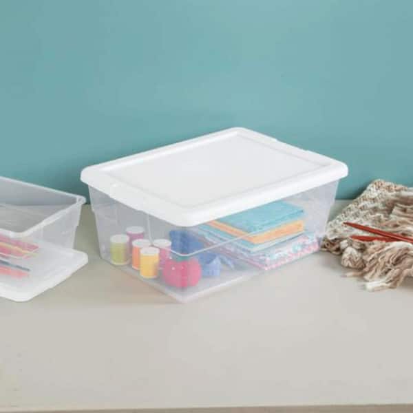 Sterilite 16 Quart Plastic Latching Storage Container (12 Pack) and 6 Quart Tote (24 Pack)