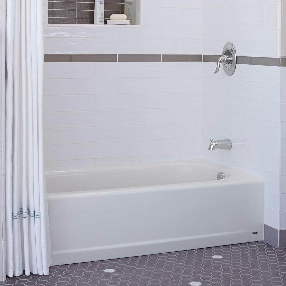 Princeton 61'' White Cast Iron Alcove Bathtub