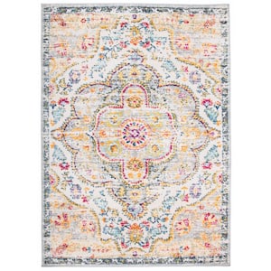 Distressed Vintage Bohemian 7 ft. 10 in. x 10 ft. Gray Area Rug
