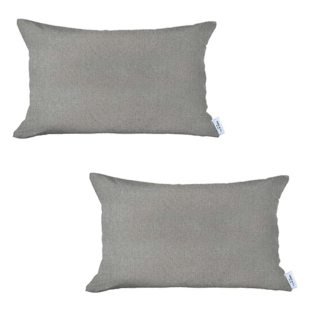 LEVTEX HOME Washed Linen Light Grey 20 in. x 20 in. Throw Pillow Cover Set  of 2 L604P2-A - The Home Depot