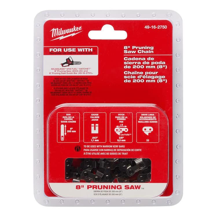 Milwaukee 8 in. Pruning Saw Chain with 33-Drive Links