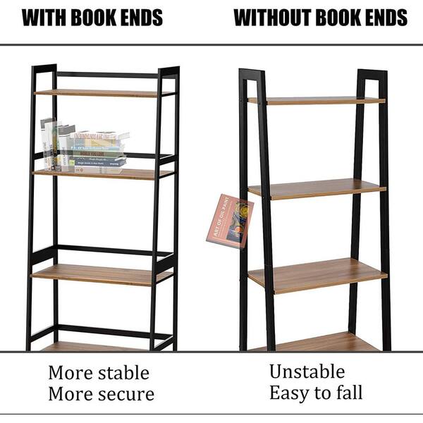 Trinity Bookshelf With Doors Industrial Bookcase With 4 Tiers Open Storage  Shelf For Bedroom, Living Room, Home Office, Brown : Target