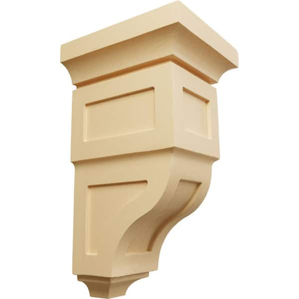 Ekena Millwork 6 in. x 12 in. x 6-3/4 in. Maple Large Reyes Wood Corbel