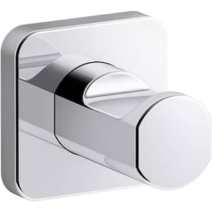Parallel Knob Robe/Towel Hook in Polished Chrome