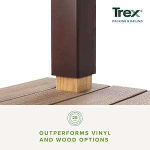 Trex 4 in. x 4 in. x 48 in. Vintage Lantern Brown Composite Fence Post Sleeve