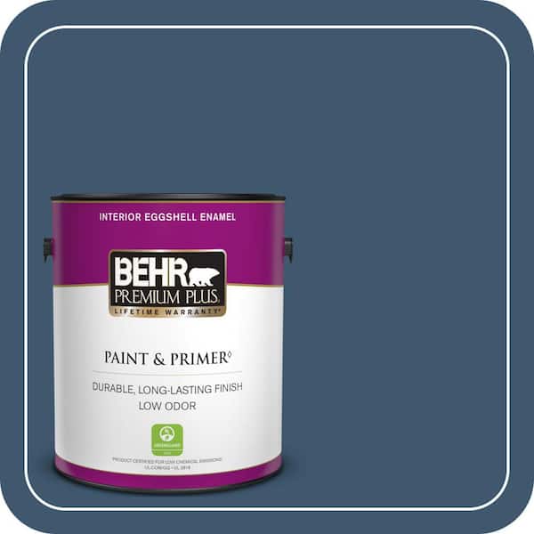 BEHR PREMIUM PLUS 1 gal. #ECC-16-3 Inlet Harbor Eggshell Enamel Low Odor Interior Paint & Primer