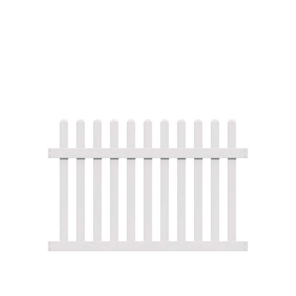 UPC 040933144068 product image for Seneca Straight 4 ft. H x 6 ft. W White Vinyl Picket Fence Panel (Unassembled) | upcitemdb.com